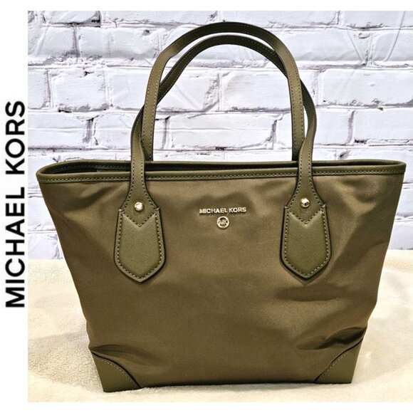 MICHAEL KORS, Eva olive colour tote bag - Picture 2 of 12